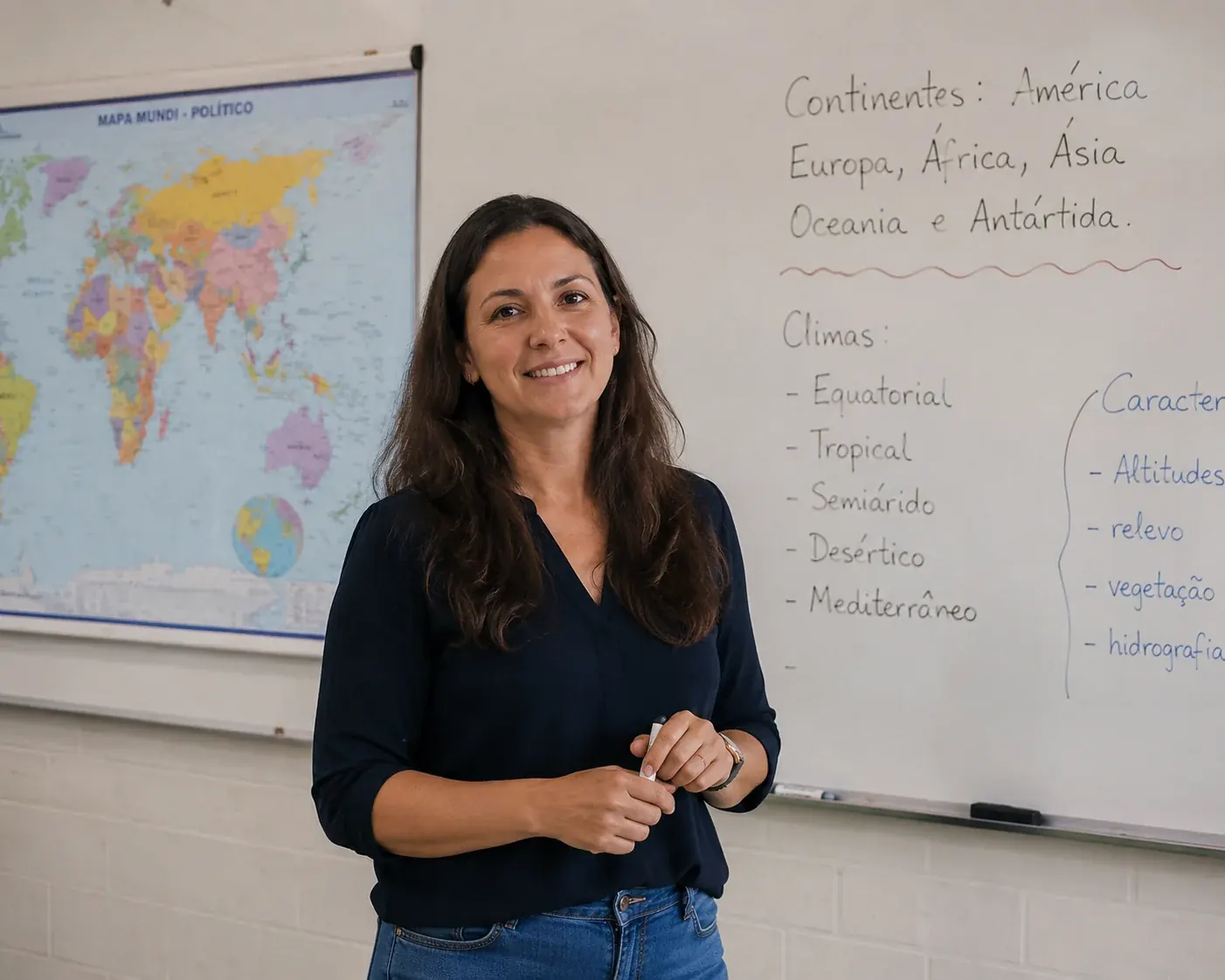 Aline Fernandes, professora de Geografia